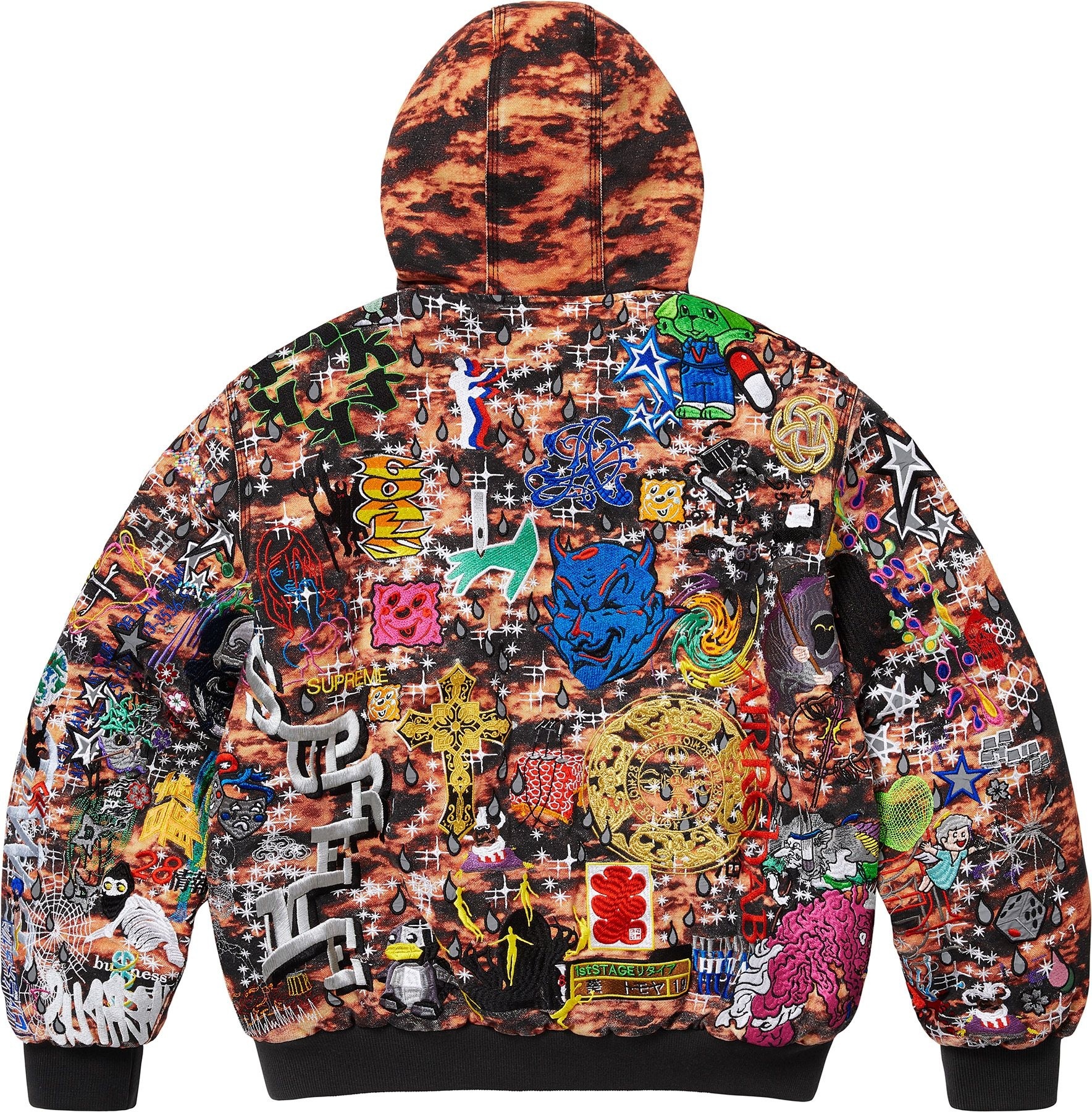AOI Embroidered Hooded Work Jacket view 10